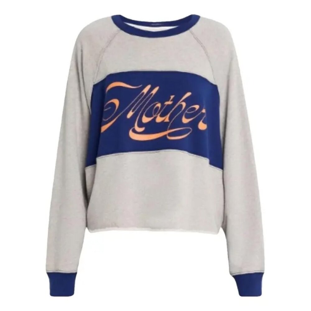 Mother cotton logo pullover sweatshirt on size XS